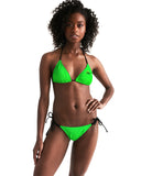 Lime Women's Triangle String Bikini