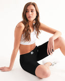 Black OKL Women's Mid-Rise Bike Shorts