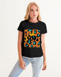 Black/Flintstone Print Women's Graphic Tee