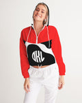 Redorange /Cow OKL Women's Cropped Windbreaker