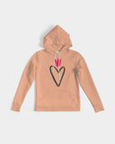 Peach Heart/Crown Women's Hoodie