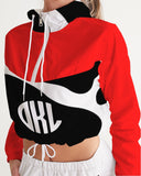 Redorange /Cow OKL Women's Cropped Windbreaker