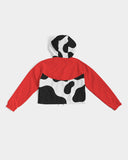 Redorange /Cow OKL Women's Cropped Windbreaker