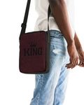 Burguny/Black Messenger Pouch
