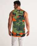 Orange Camou Men's Sports Tank
