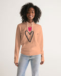 Peach Heart/Crown Women's Hoodie