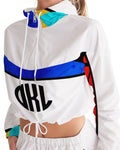 Color Abstract OKL Women's Cropped Windbreaker